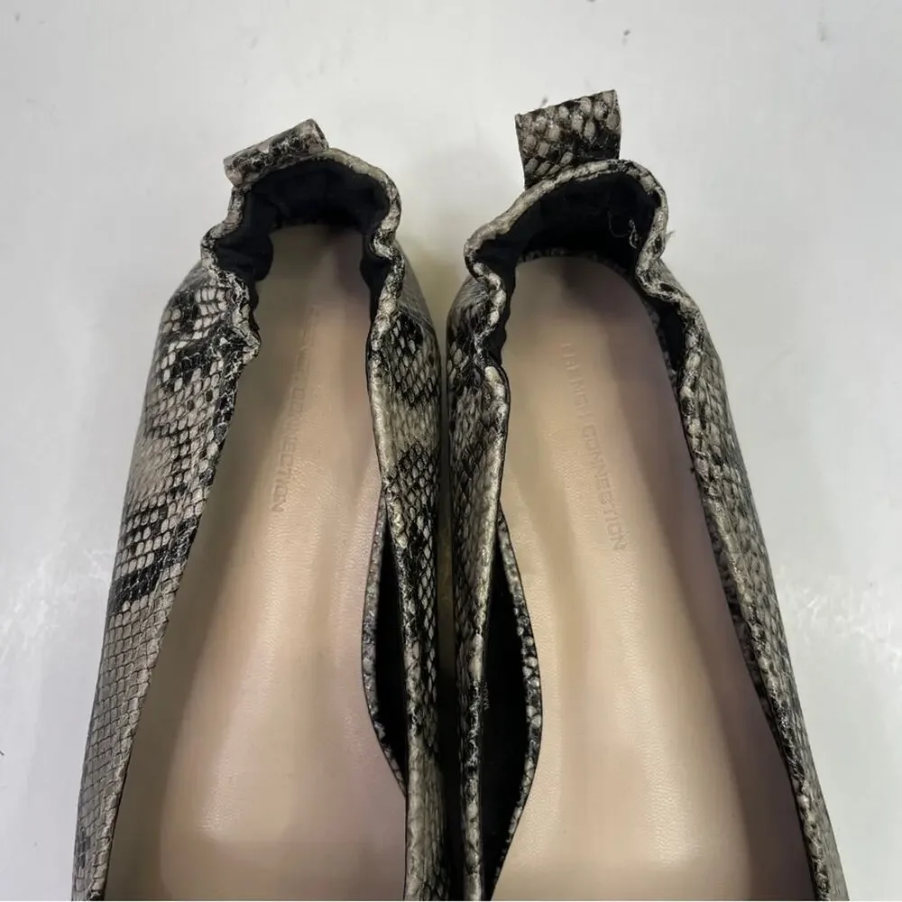 French Connection Emee Animal Print Slip On flats soft truffle - 9